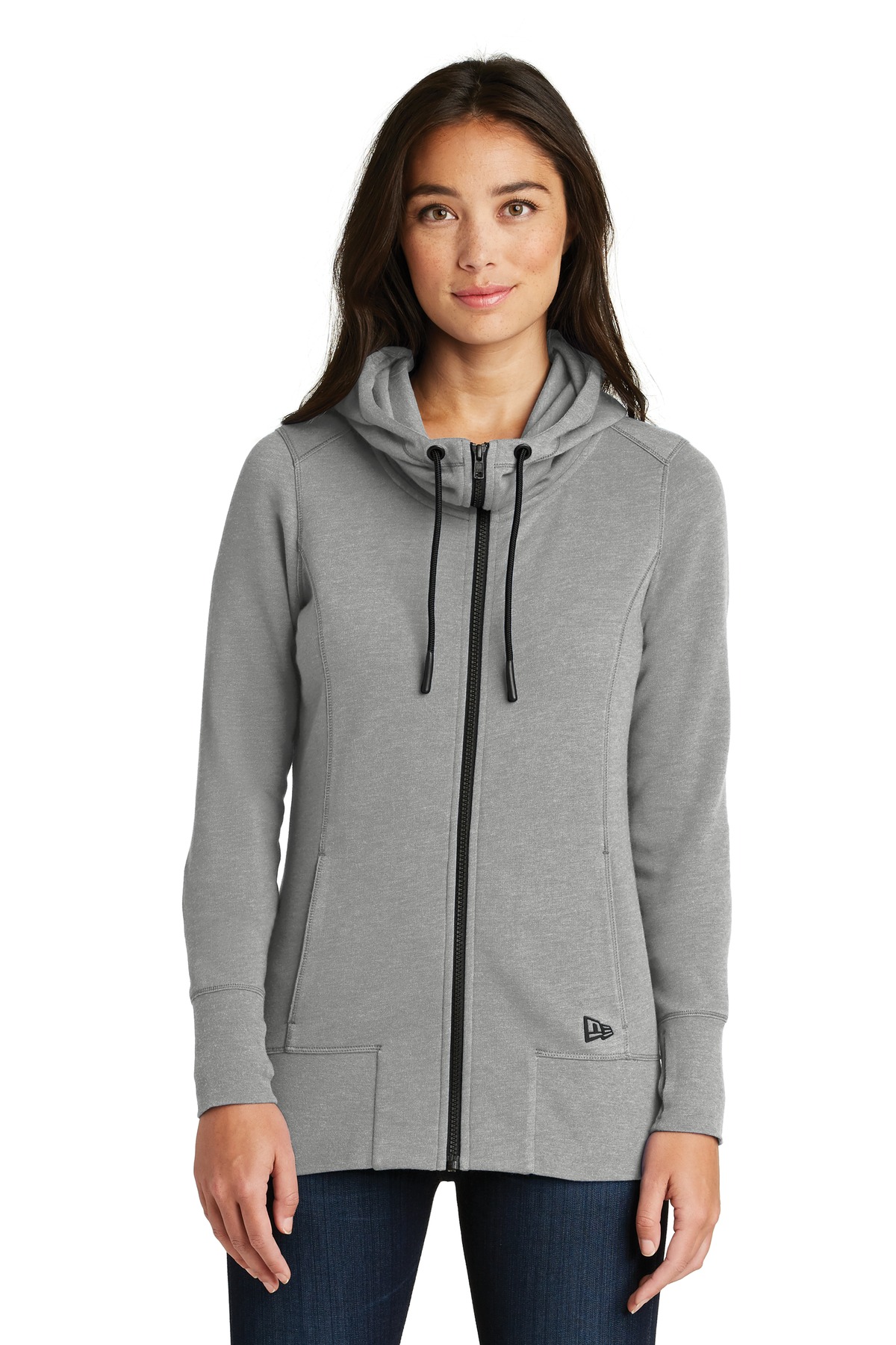 New Era Women's Tri-Blend Fleece Full-Zip Hoodie. LNEA511 2