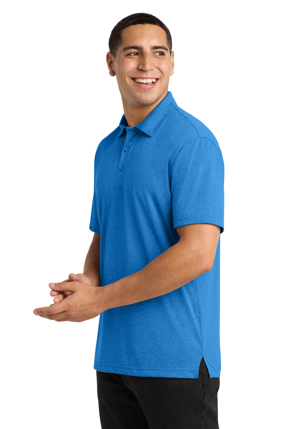 Sport-Tek Heather Contender Polo. ST660 81