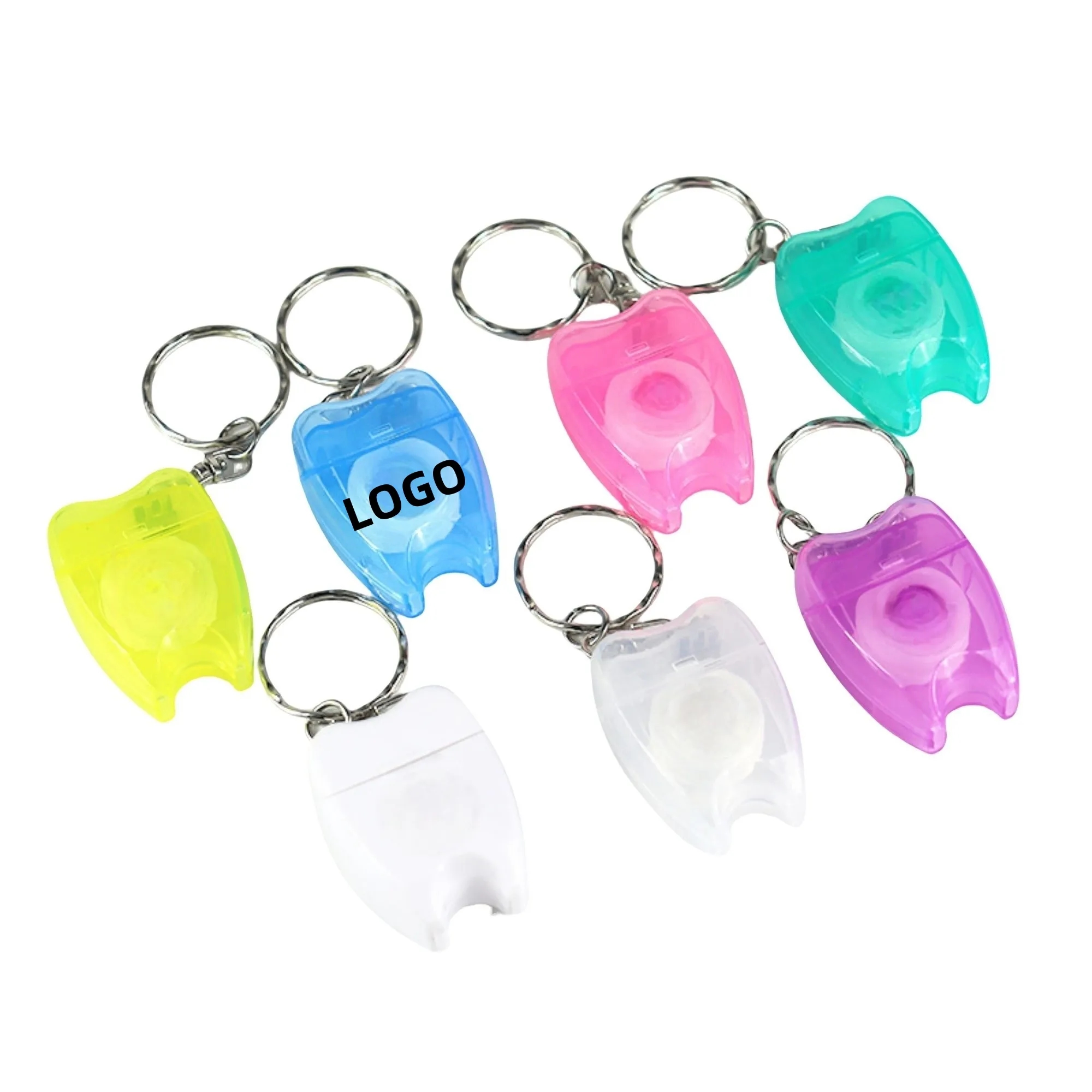 Tooth-Shaped Keychain Floss Container 1