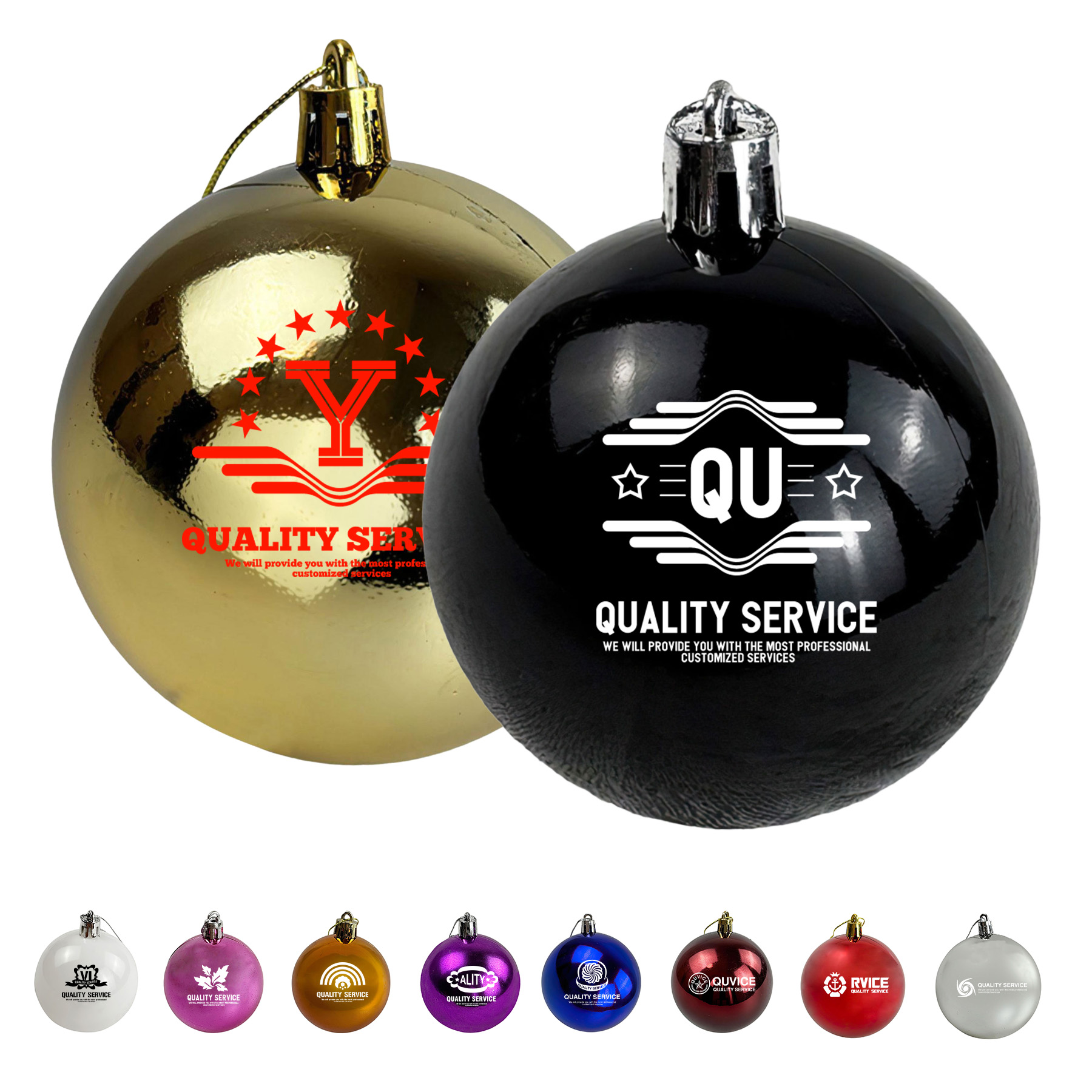 2.4'' Glossy & Matte Round Christmas Ornament Decoration Balls 11