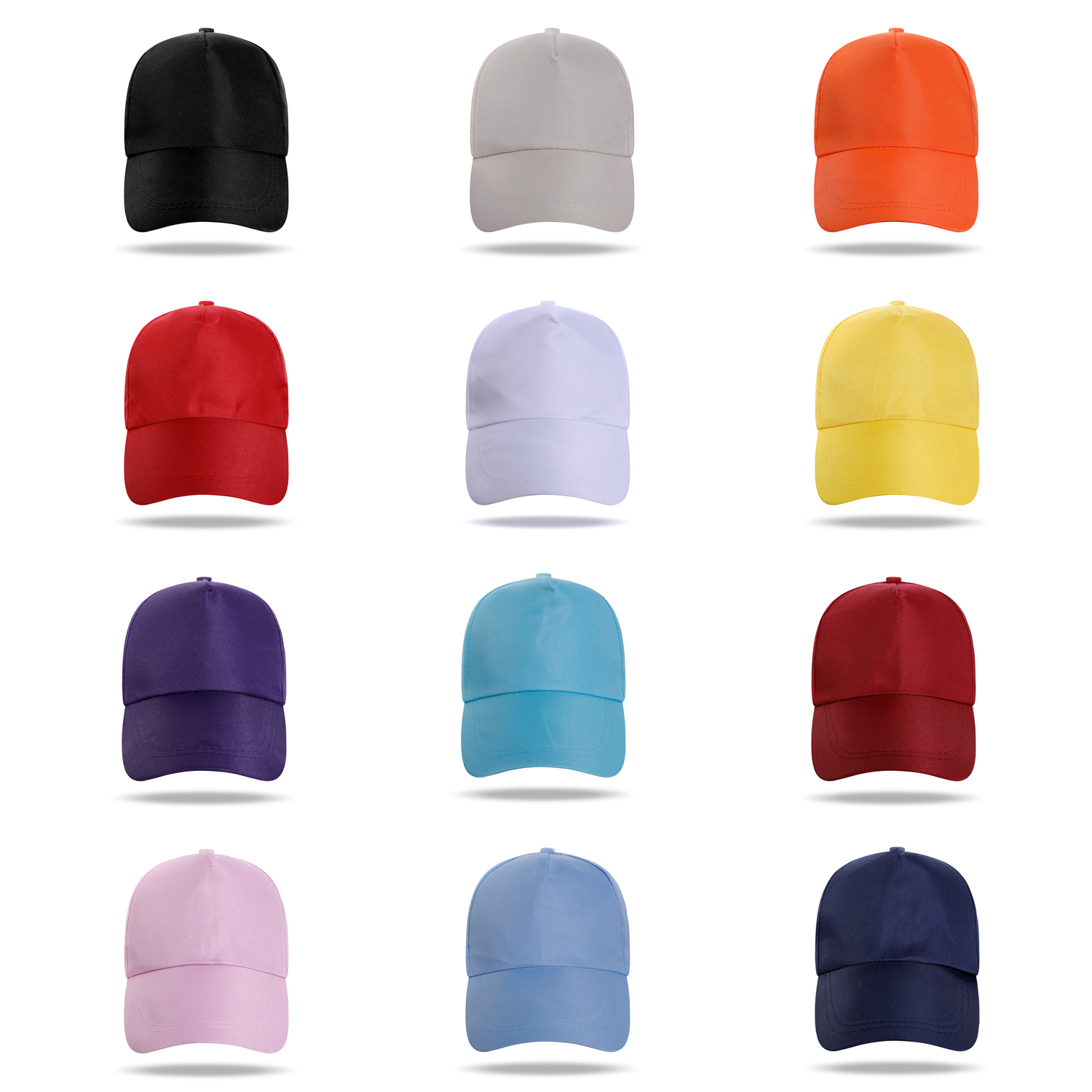 Stock Solid Color Tooling Polyester 5 Panel Cap w/Snapback Fastener 2