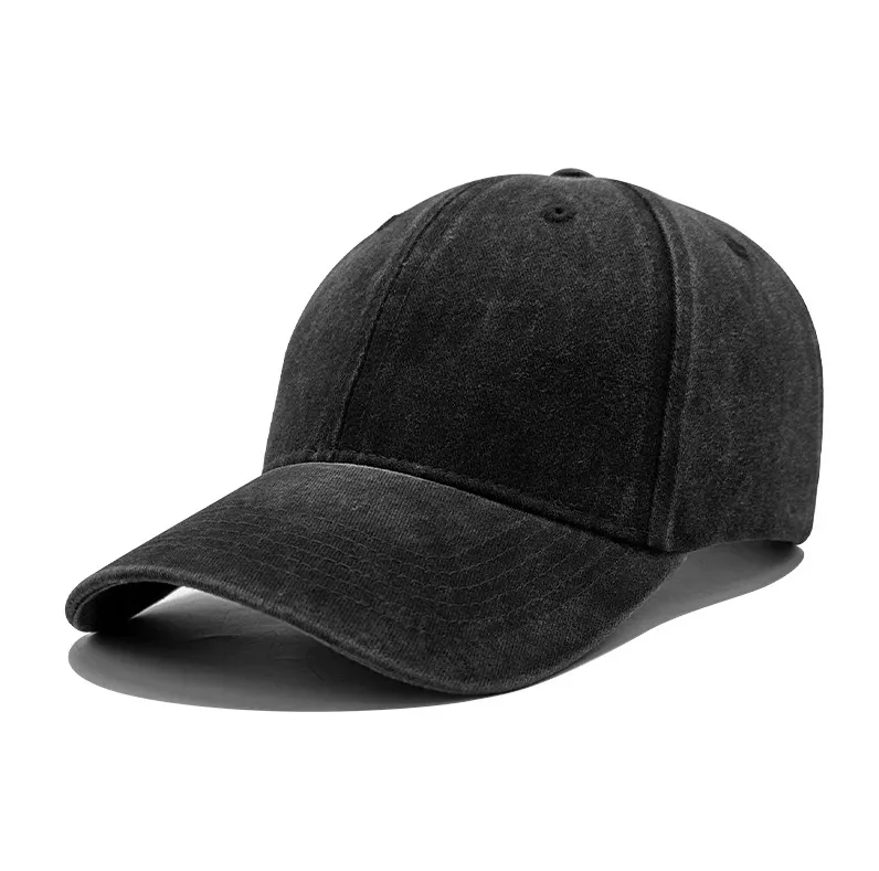 Washed Cotton Baseball Cap with Adjustable Buckle 5