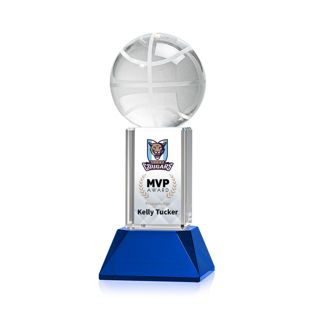 Basketball VividPrint™ Award on Stowe - Blue