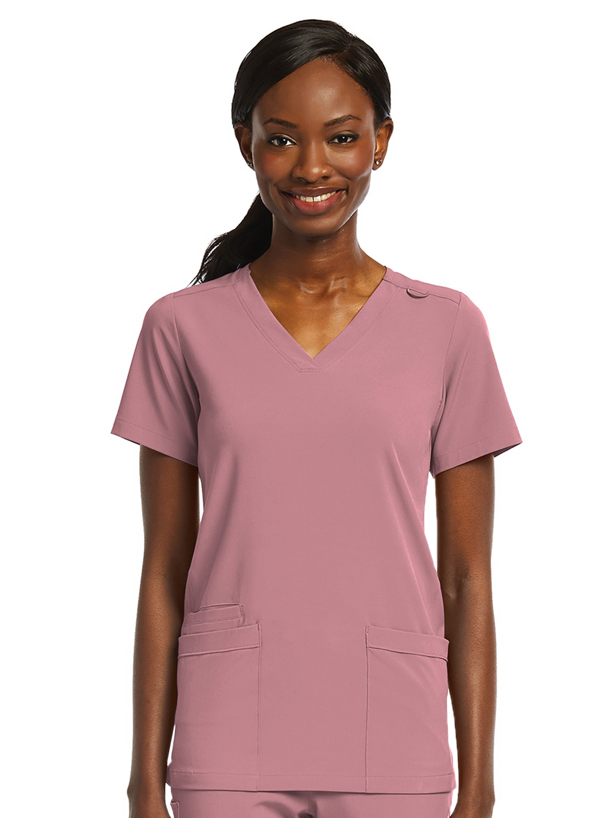 ScrubJoy Originals - Women's Fitted Two-Pocket V-Neck Top 40