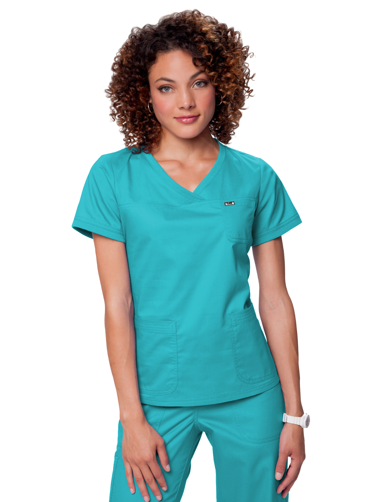 koi - Classics - Women's Three-Pocket Soft Rib Trim V-Neck Nicole Top 20