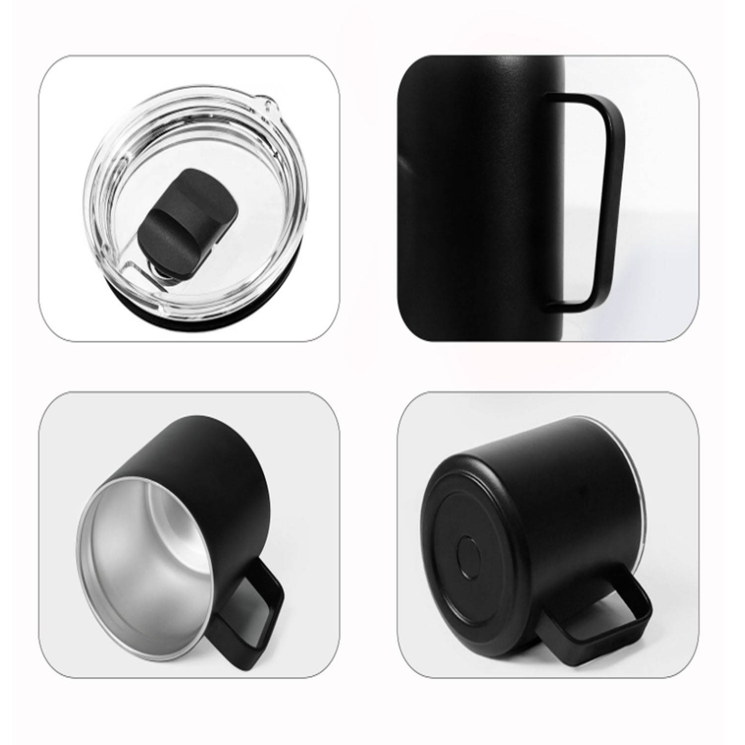 12oz Insulated Stainless Steel Mug w/ Handle 6
