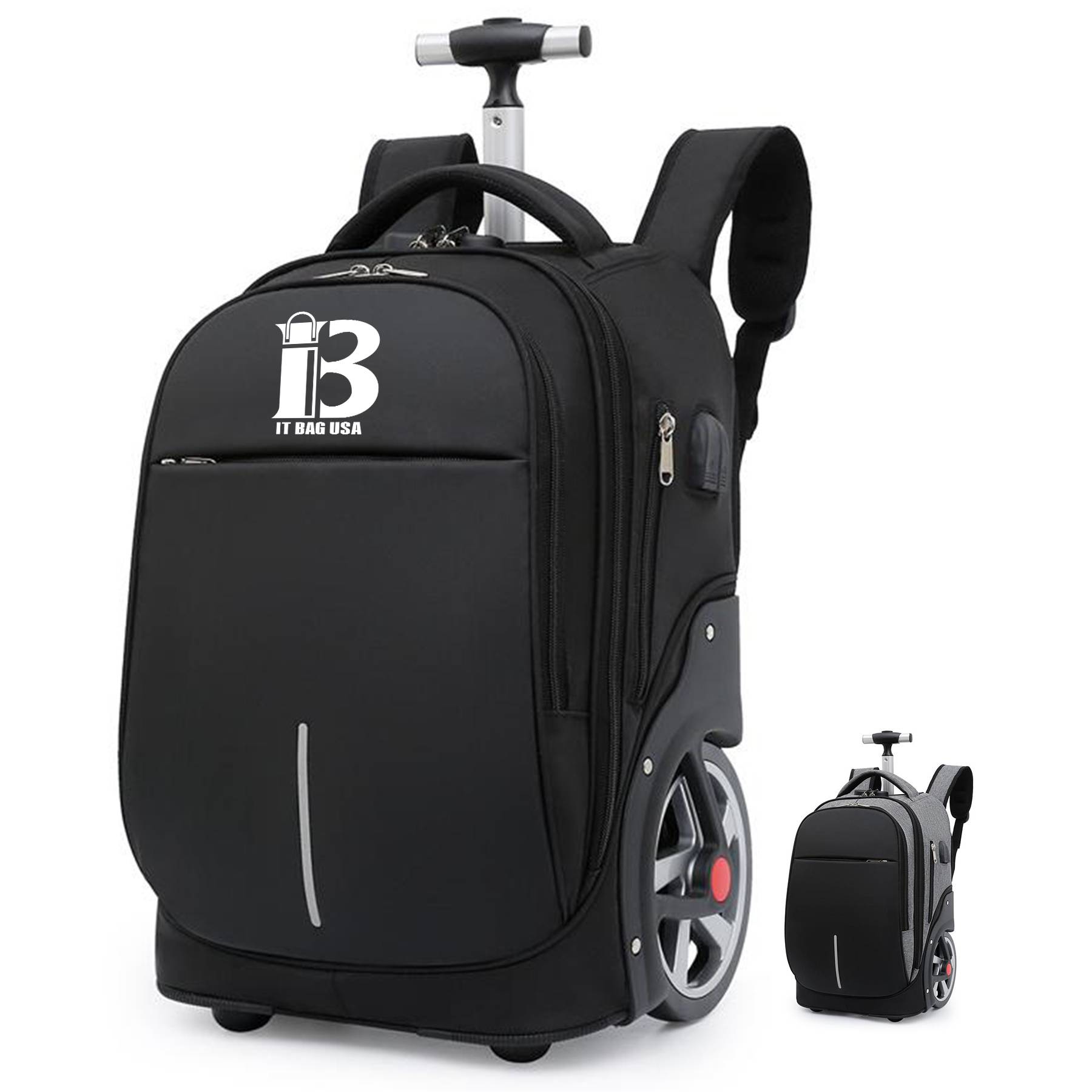 Oxford Rolling with 4 Wheels Travel Backpack Duffel bag Men 13