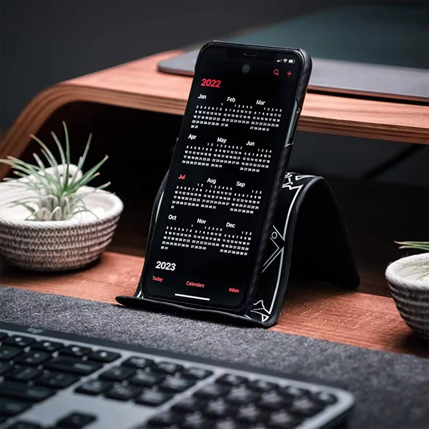 Foldable PU leather Phone Holder 3