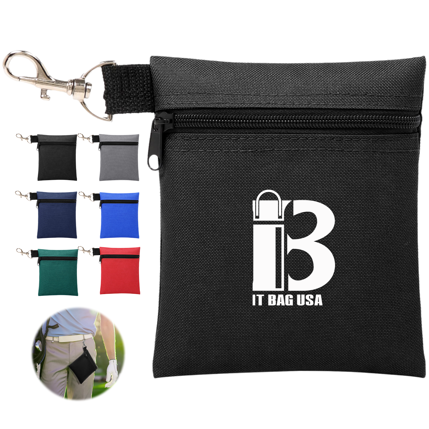 Zipper Golf Tee/Ball Pouch Bag 3