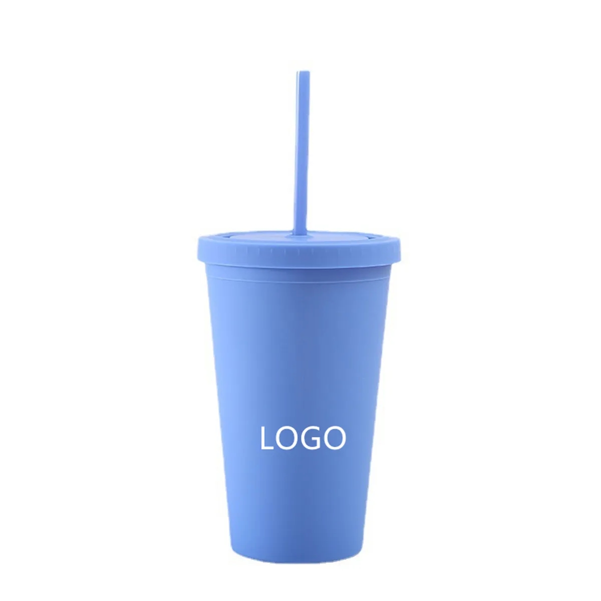 16oz Colored Acrylic Cups with Lids and Straws 5