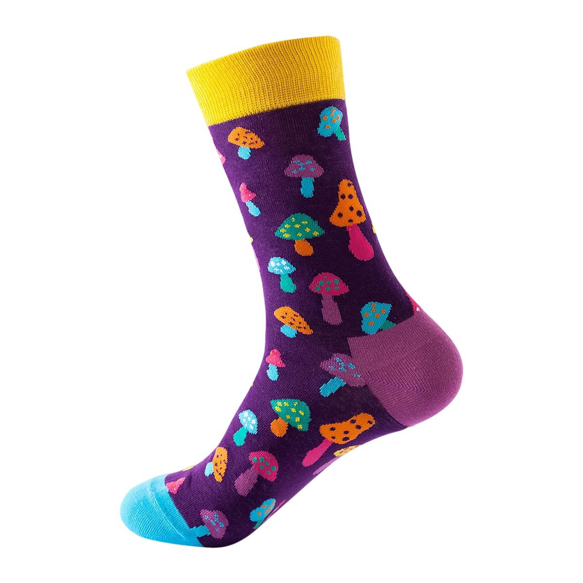 Cotton Crew Socks with Jacquard Pattern 5