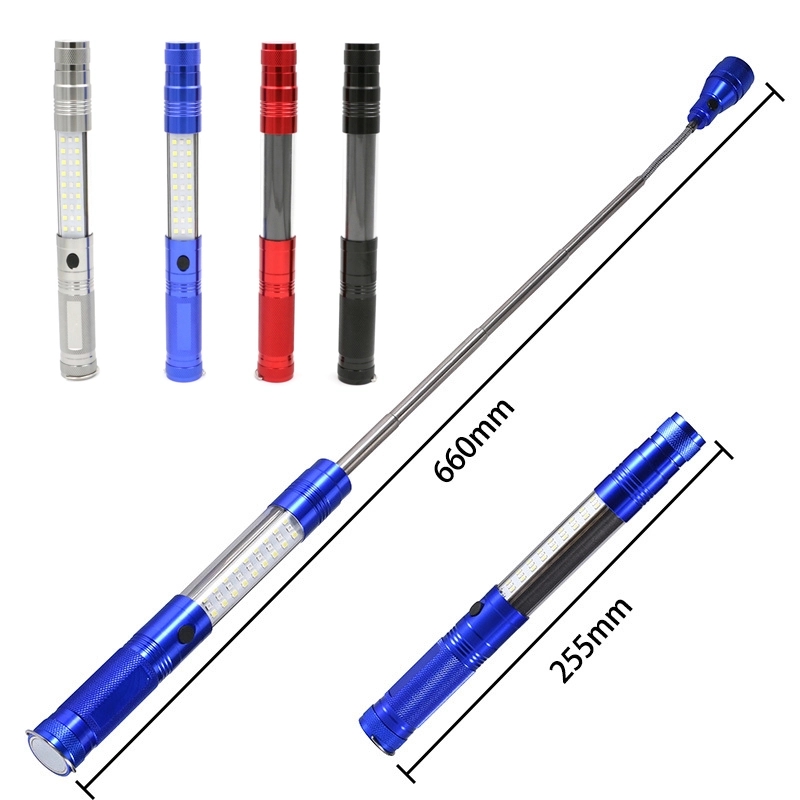 Telescopic Magnetic COB LED Flashlight w/Sidelight 3