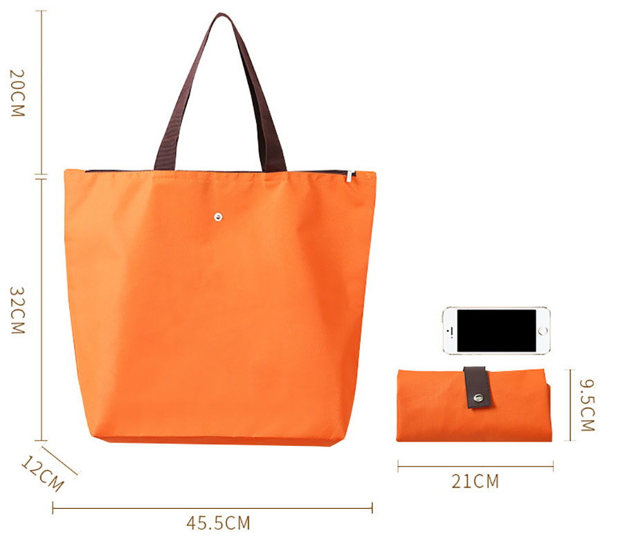 Large Capacity Waterproof Folding Oxford Cloth Shopping Bag / Handles, custom tote bag with logo imprint 12