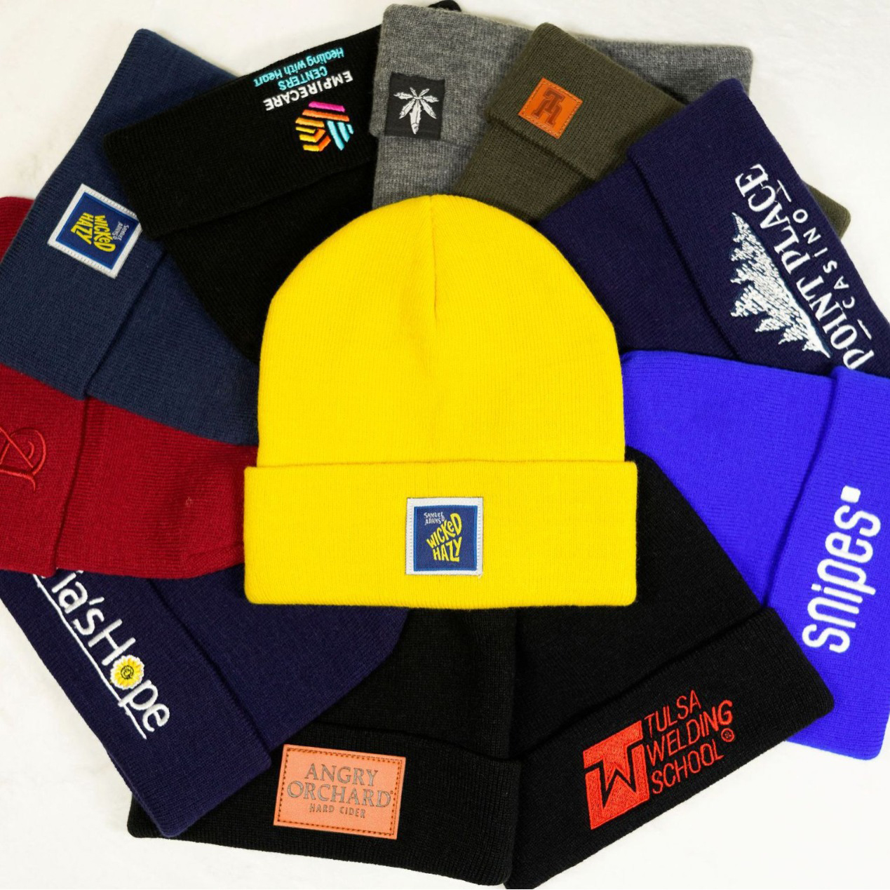 Embroidered Knitted Cuffed Beanie 4