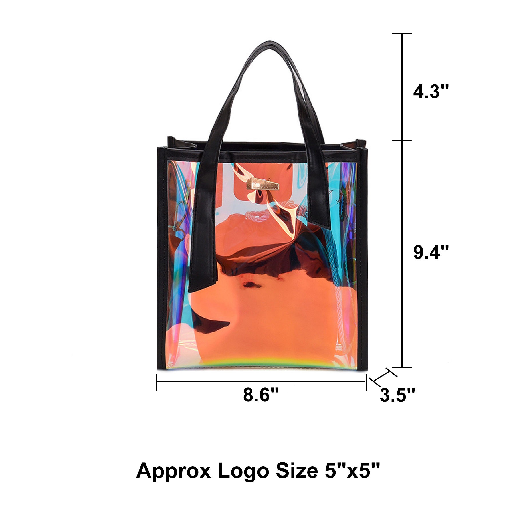 Waterproof Rainbow Transparent Shoulder Handbag 2