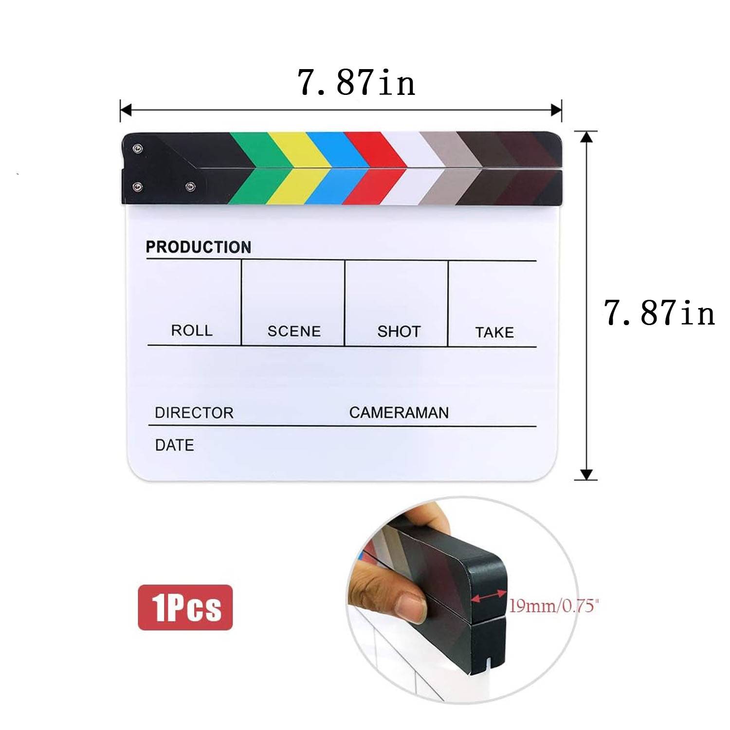 Customizable Cut Action Scene Clapper Board 5