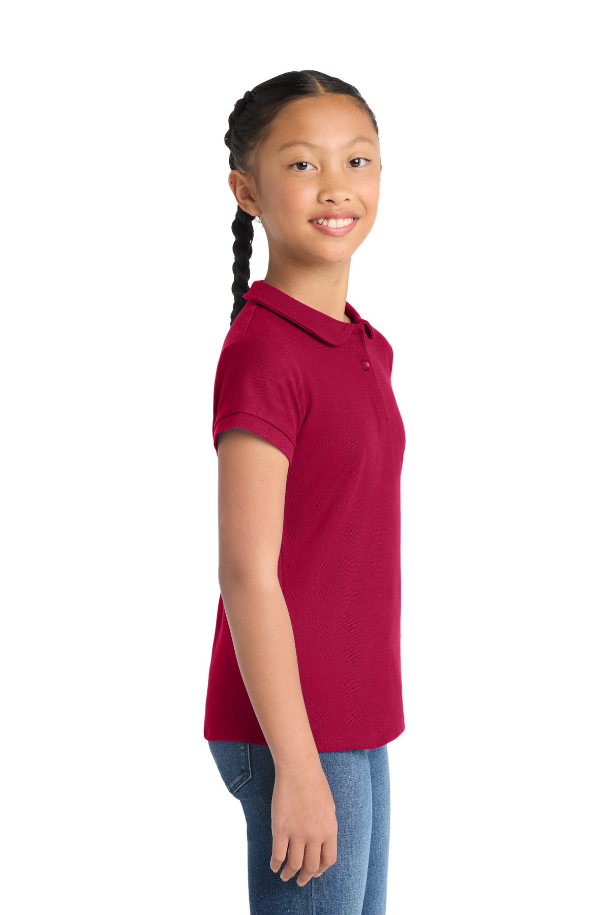 Port Authority Girls Silk Touch Peter Pan Collar Polo. YG503 8