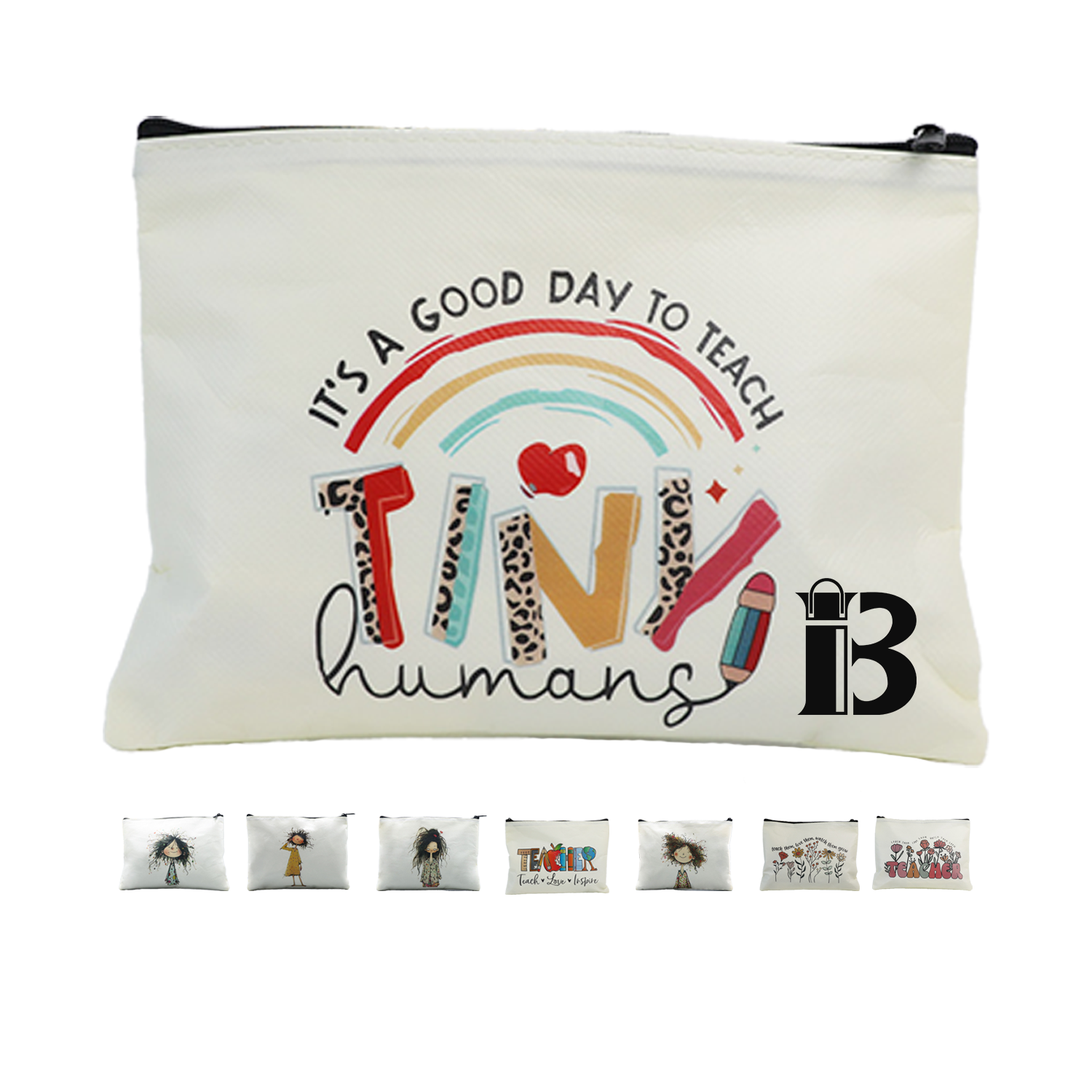 Non-woven Fabric Waterproof Zipper Makeup Bag 3