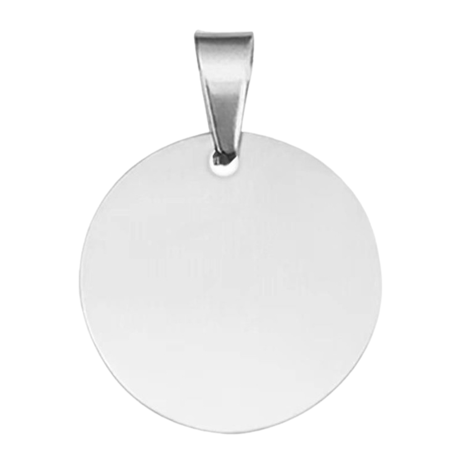 Silver Round Design Stainless Steel Pet Tag 1