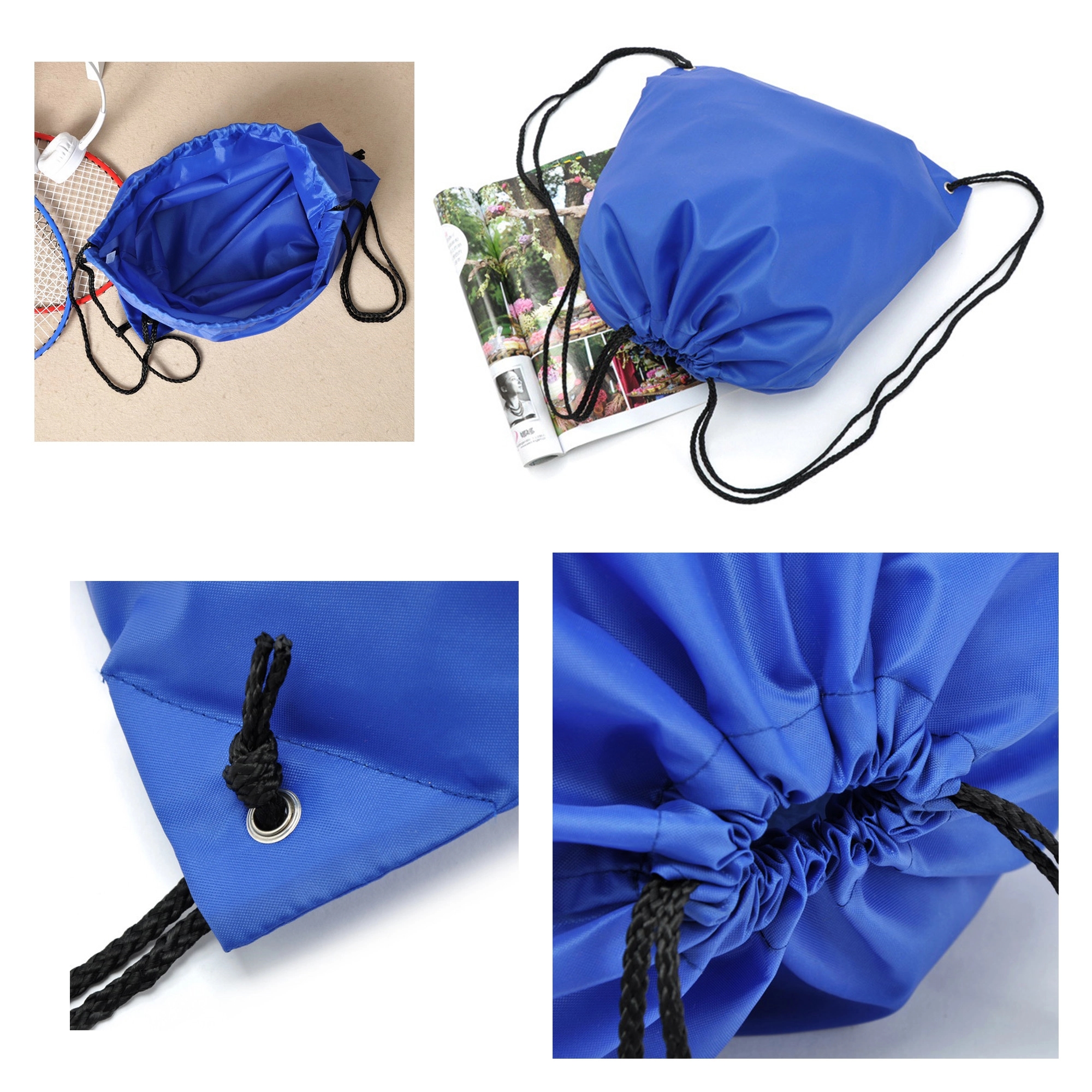 Sports Polyester Drawstring Storage Backpack 5