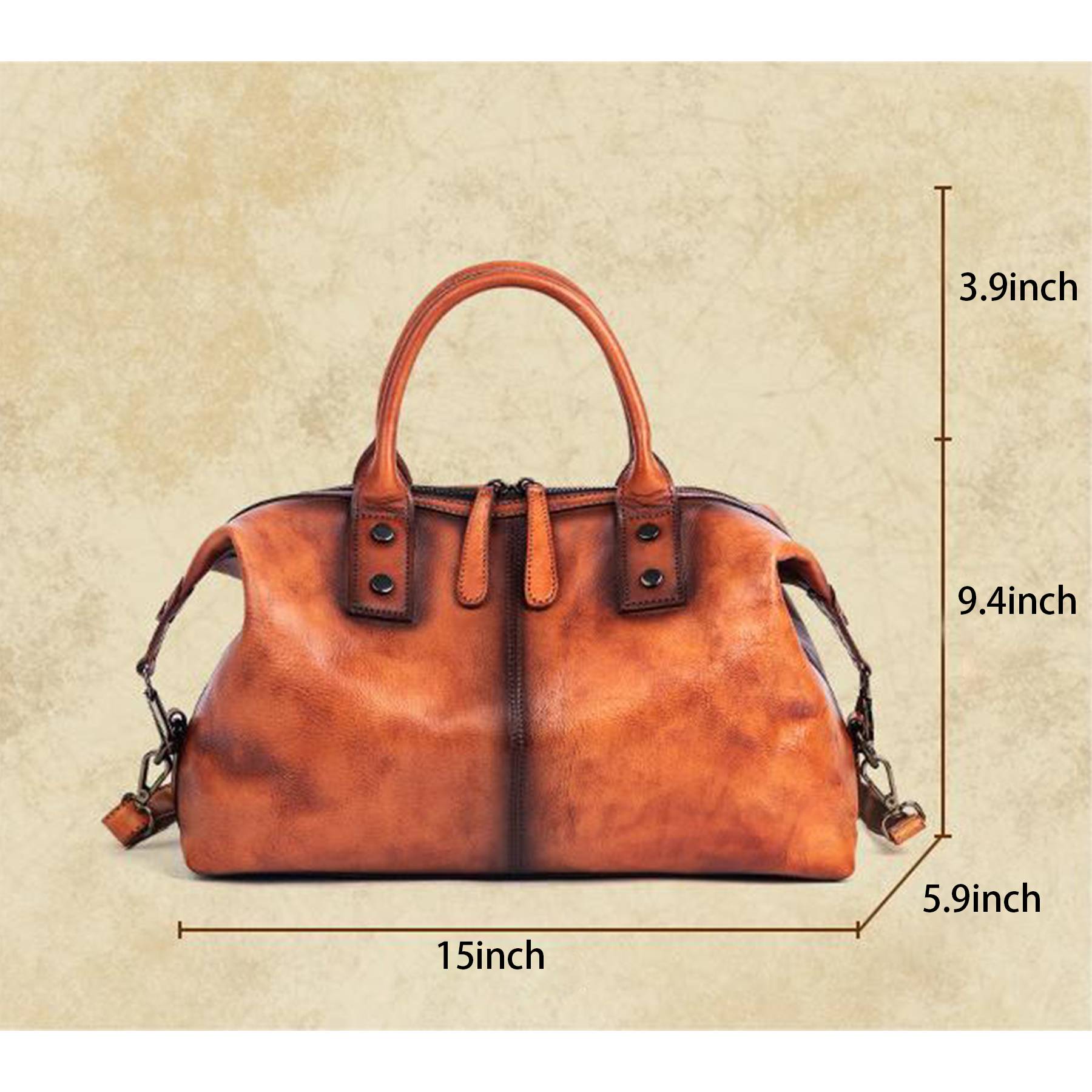 Genuine Leather Tote Handbag Cross-body Bag 4