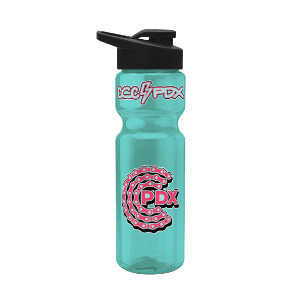 Blazer 28oz Transparent Bike Bottle w/Drink-thru Lid 948