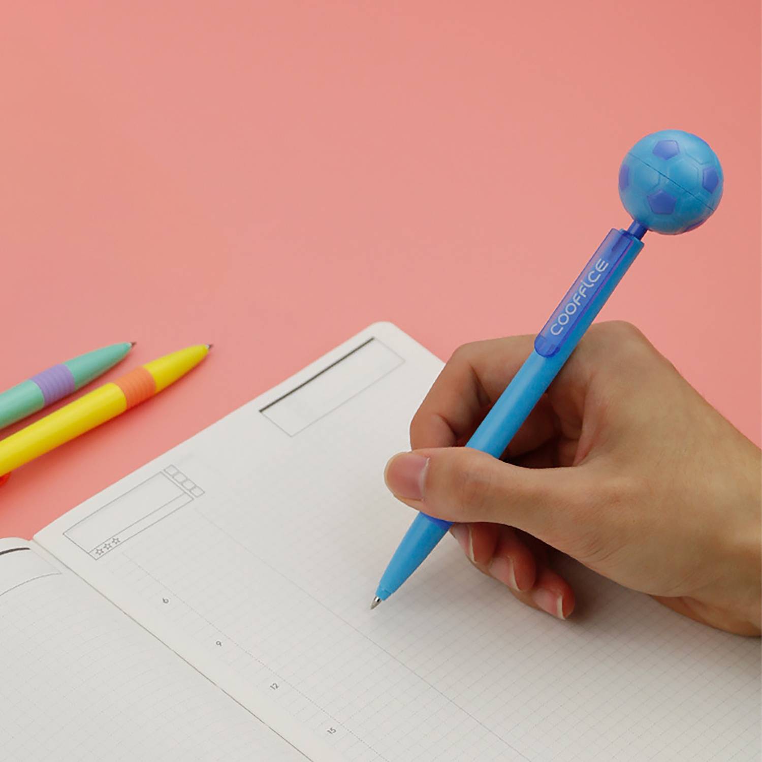 School Fun Soccer Pen With Retractable Feature 4