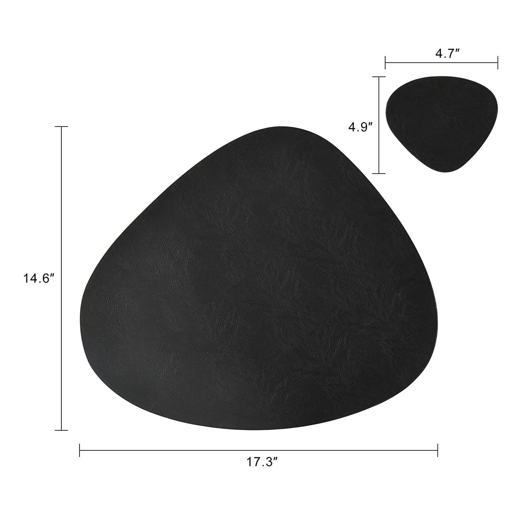 Non Slip Heat Resistant Leather Placemat And Coaster 4