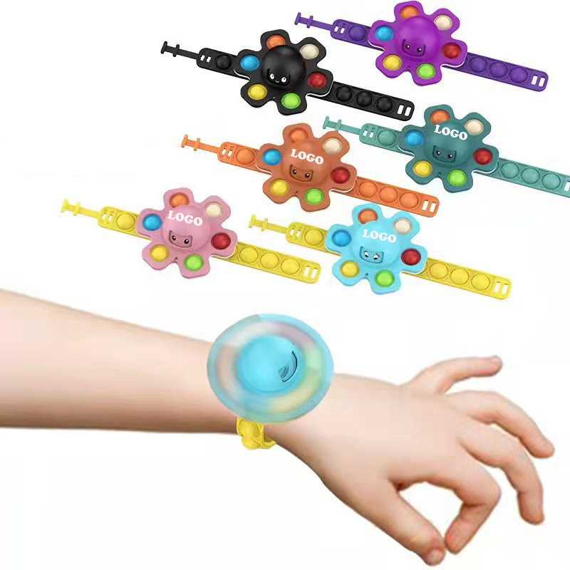 Octopus Pop Fidget Spinners w /Bubble Bracelet 4