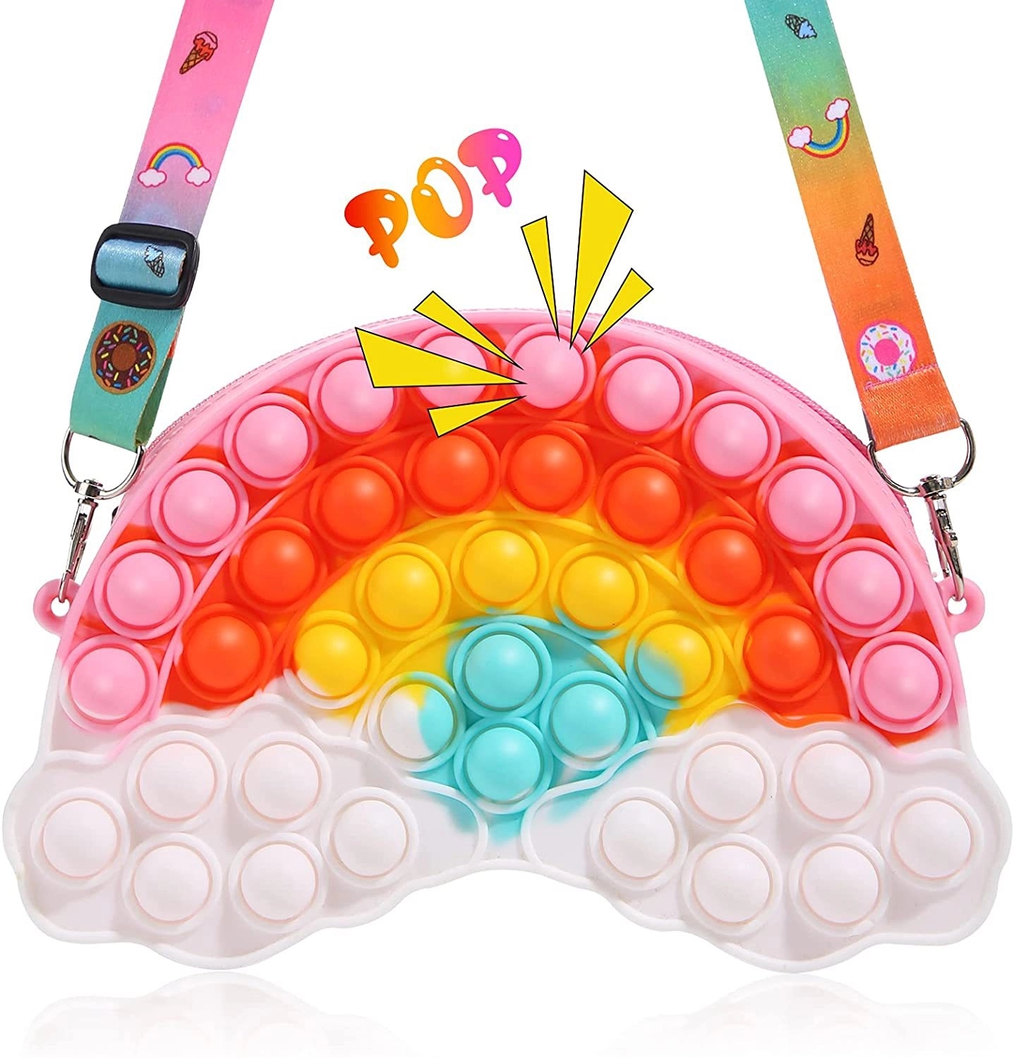 Rainbow Clouds Pop Shoulder Bag 3