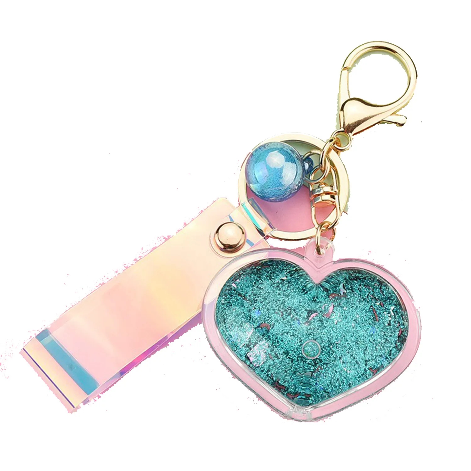 Glitter Powder Moving Liquid Key Chain 4
