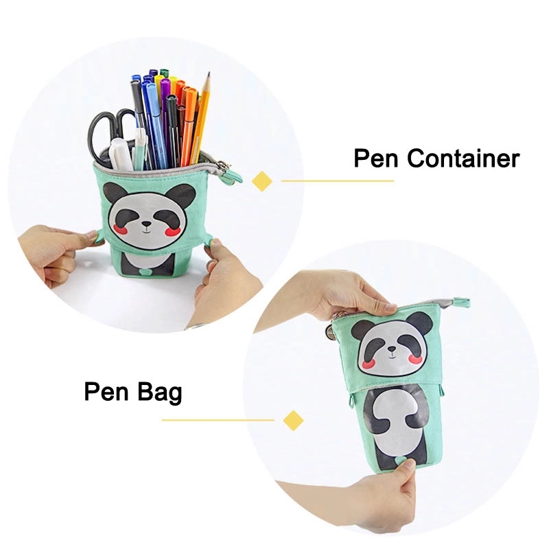 Canvas Foldable Stand-Up Pen Pencil Container Organizer Bag 9