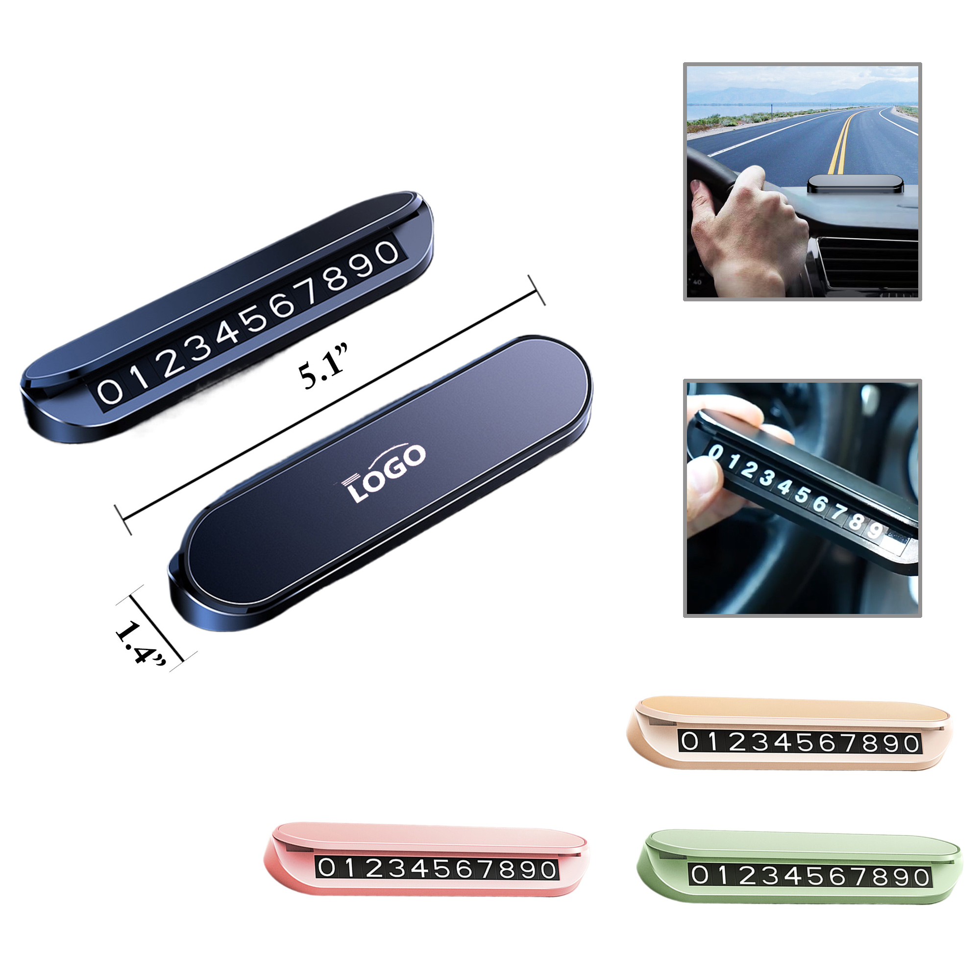 MOQ100 Car Temporary Parking Number Plate Decoration 3