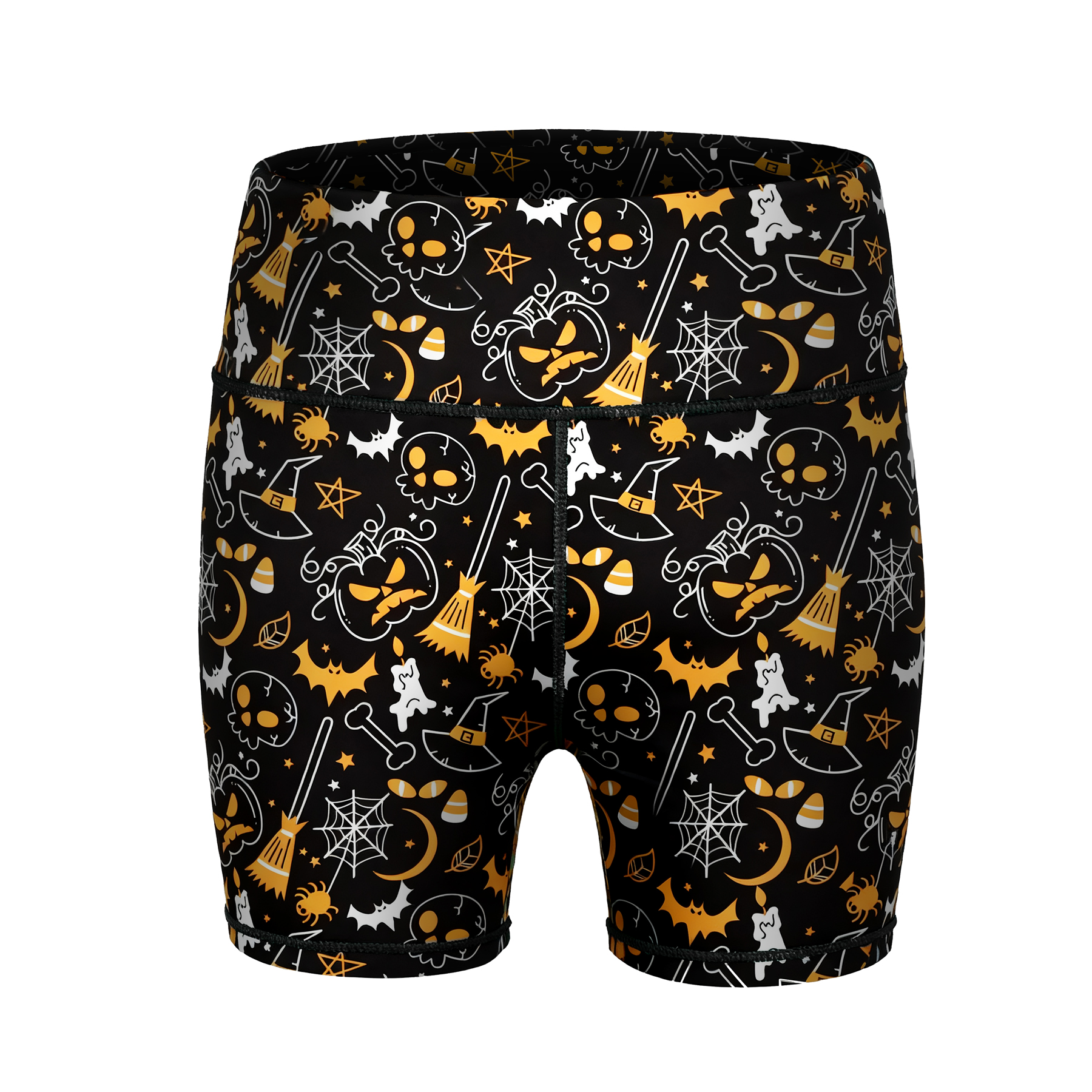 Custom Women's High Waist Yoga Workout Shorts (Full Color) 2
