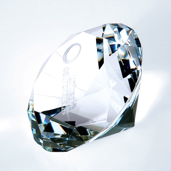 Diamond Crystal Paperweight XXL 4" 1