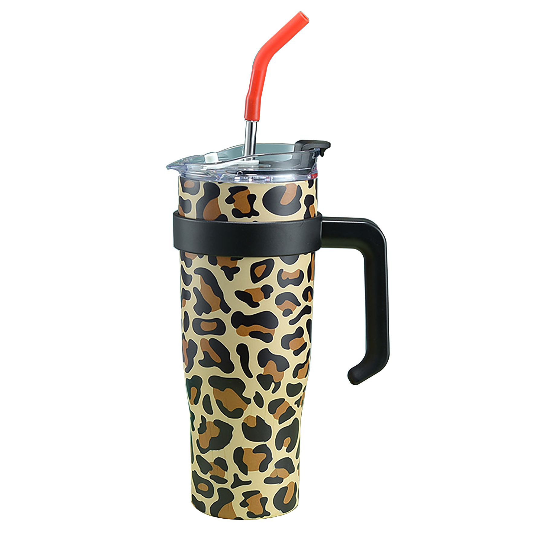 40oz Tumbler with Handle and Straw Lid Stainless Steel 8
