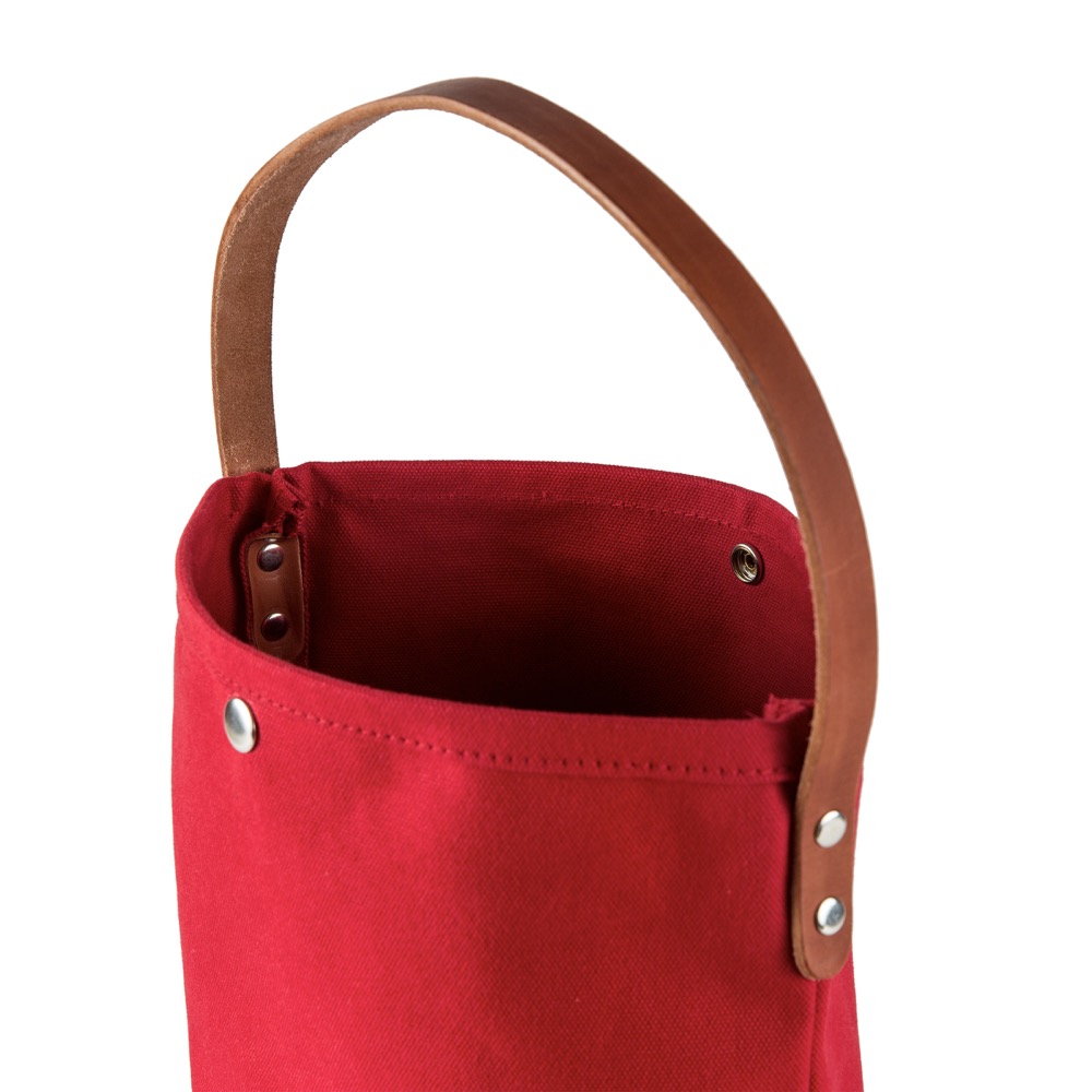 18 Oz. Super Heavy Canvas Bucket Tote w/Leather Handle 25