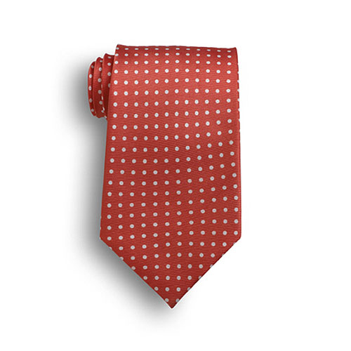 Orange Newport Polka Dot Wet Dyed Silk Tie 2