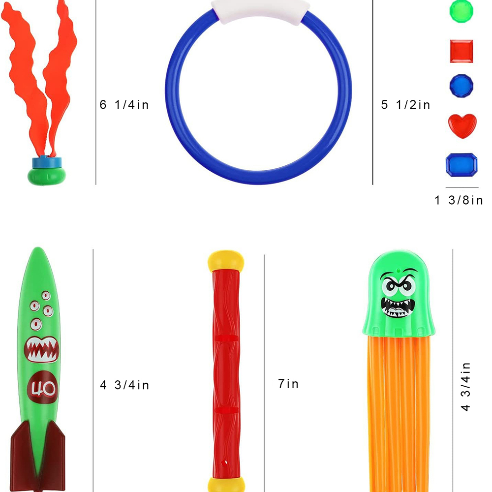 24 Pieces Diving Pool Toys Set 5