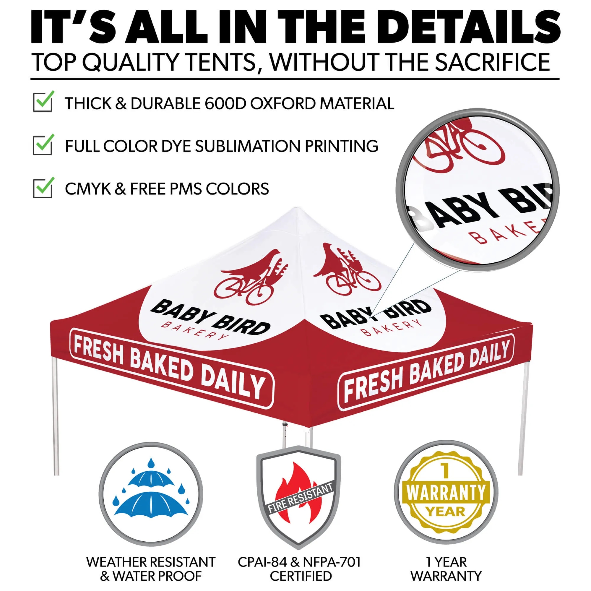 10ft x 10ft Custom Canopy Tent - Experience Basic Package 4