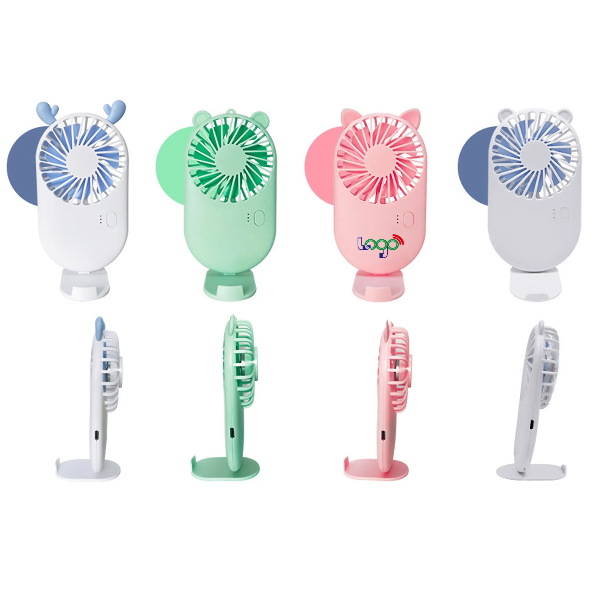 MOQ20PCS Mini Pocket Fan With Phone Holder 6