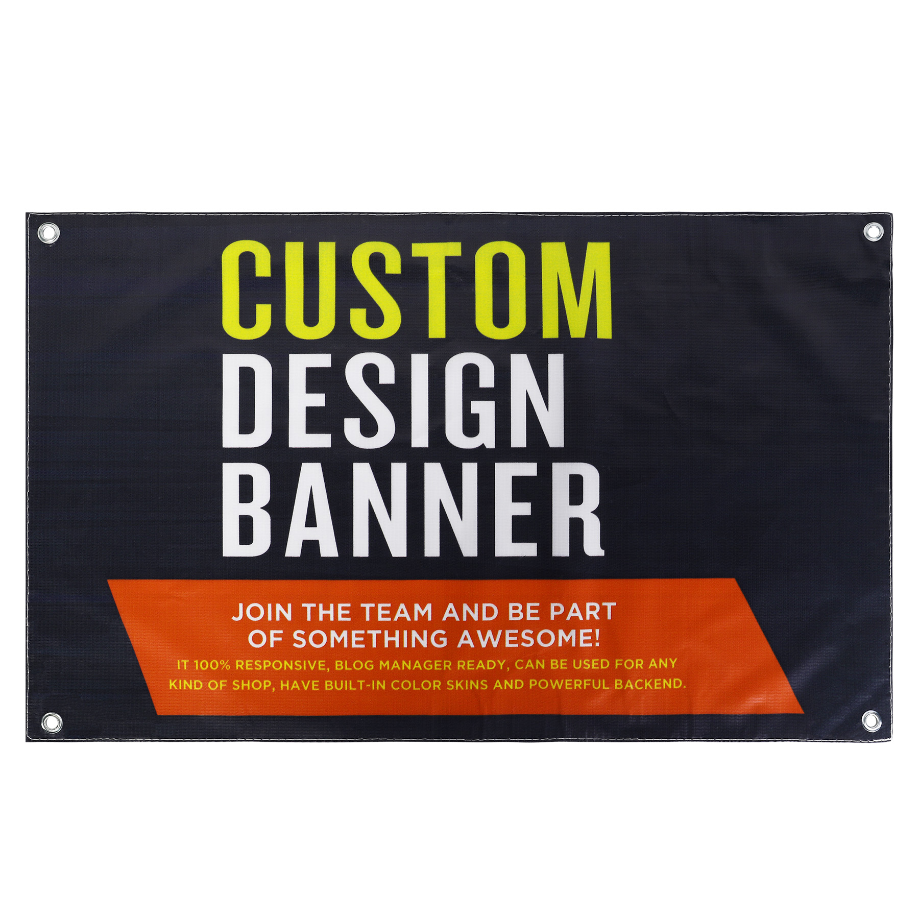 Full Color 3' X 5' DIY 13 Oz. Vinyl Banner With Grommets 3