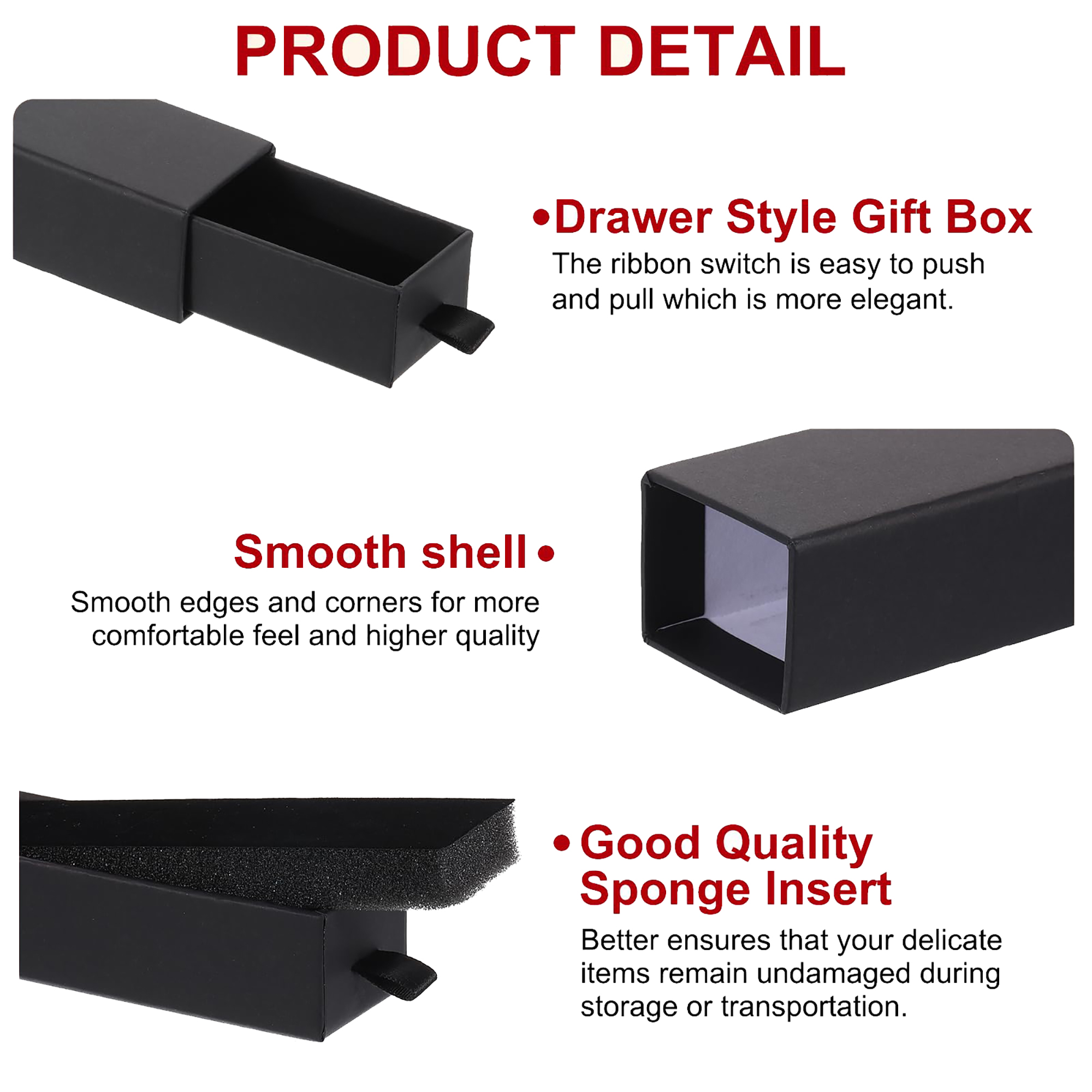 Custom Drawer Jewelry Packaging Box with Sponge Lining 4