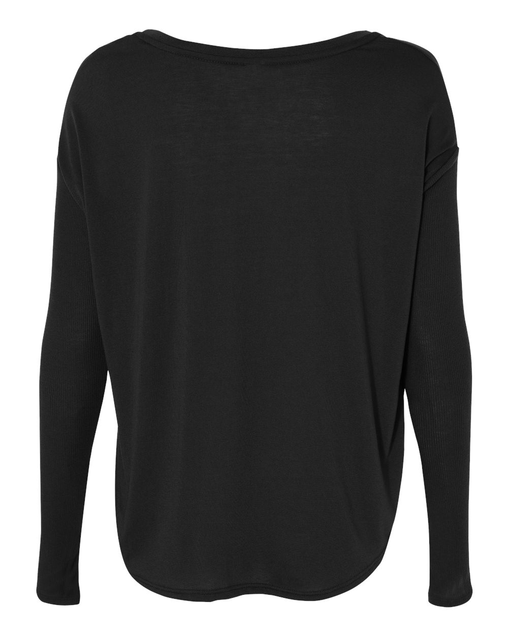 Women's Flowy 2x1 Ribbed Long Sleeve Tee - 8852 3