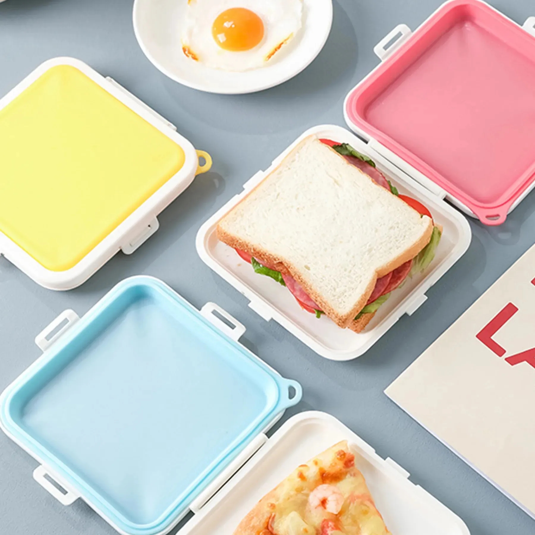 Polypropylene Portable sandwich lunch box 2