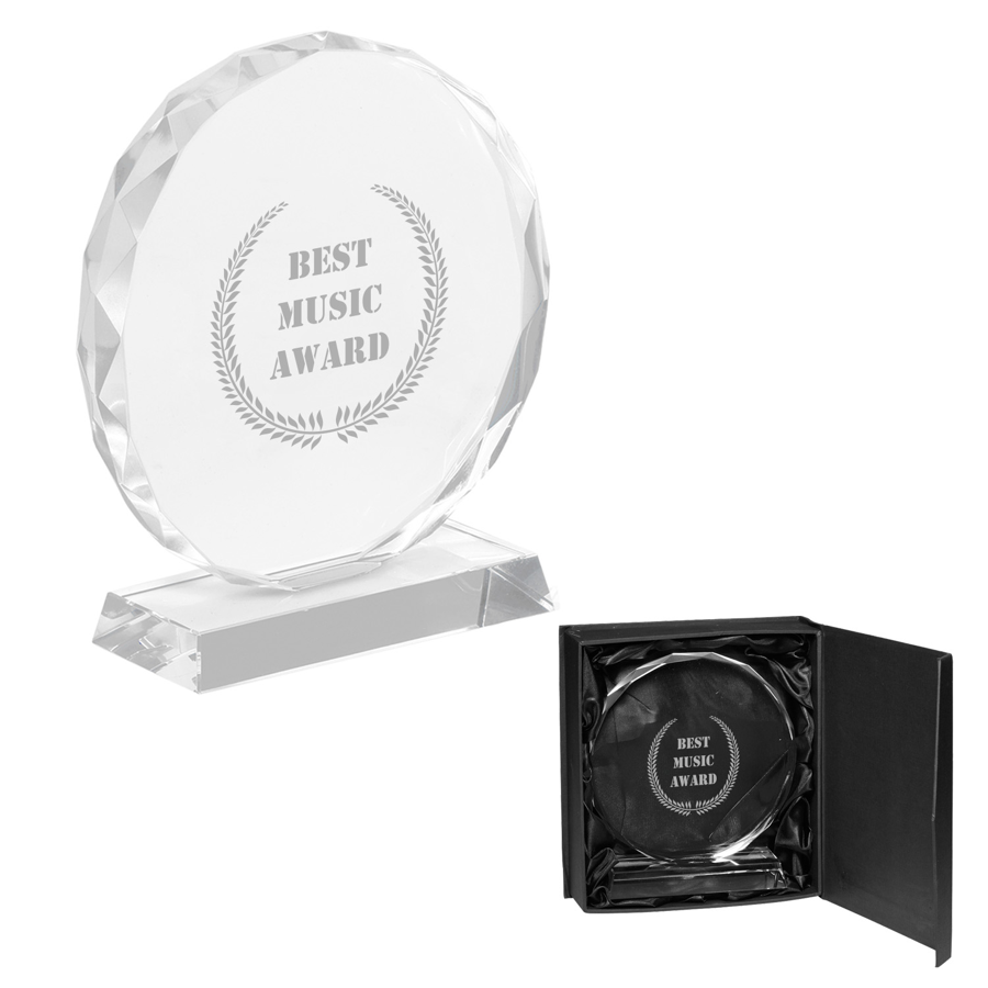 Round Edge Crystal Glass Recognition Award 2