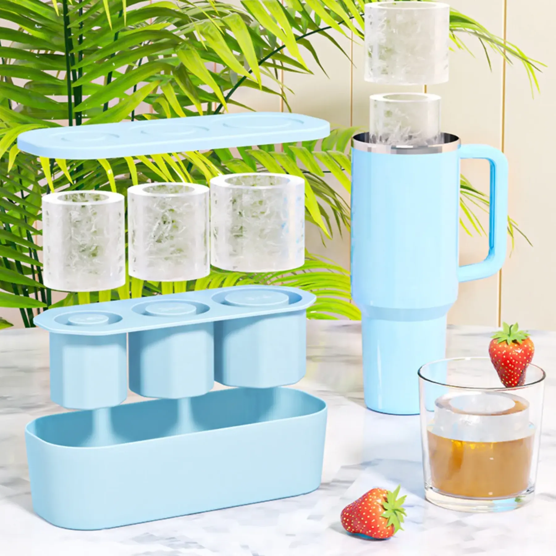 3 Sizes 40 oz Ice Cube Mold Tray with Box and Lid 9