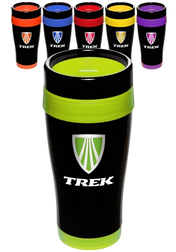 16 oz Black Stainless Steel Travel Mug 2