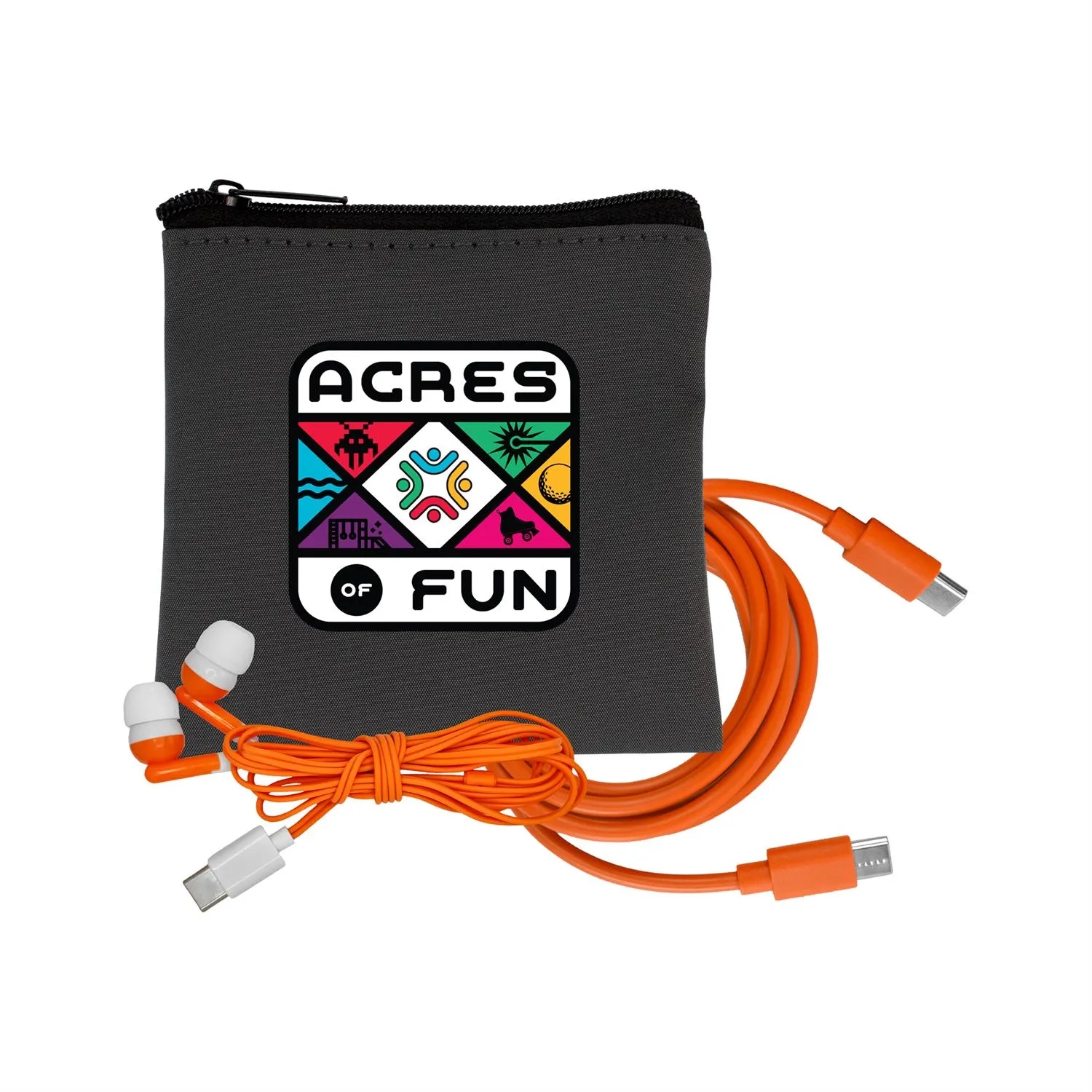 Gray Executive C to C Cable & Ear Bud Set 15