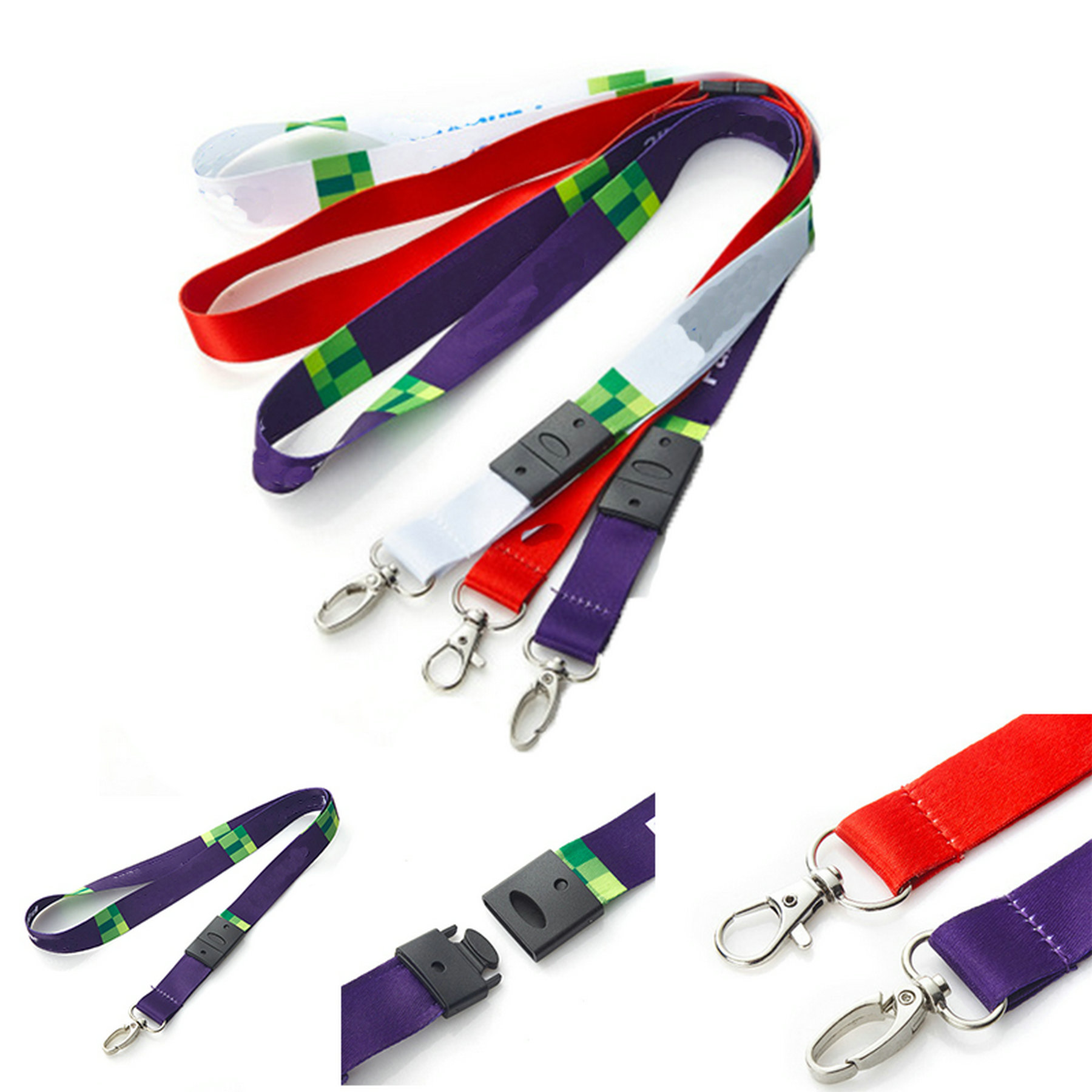 Polyester Dye Sublimated Lanyard With Buckle 1
